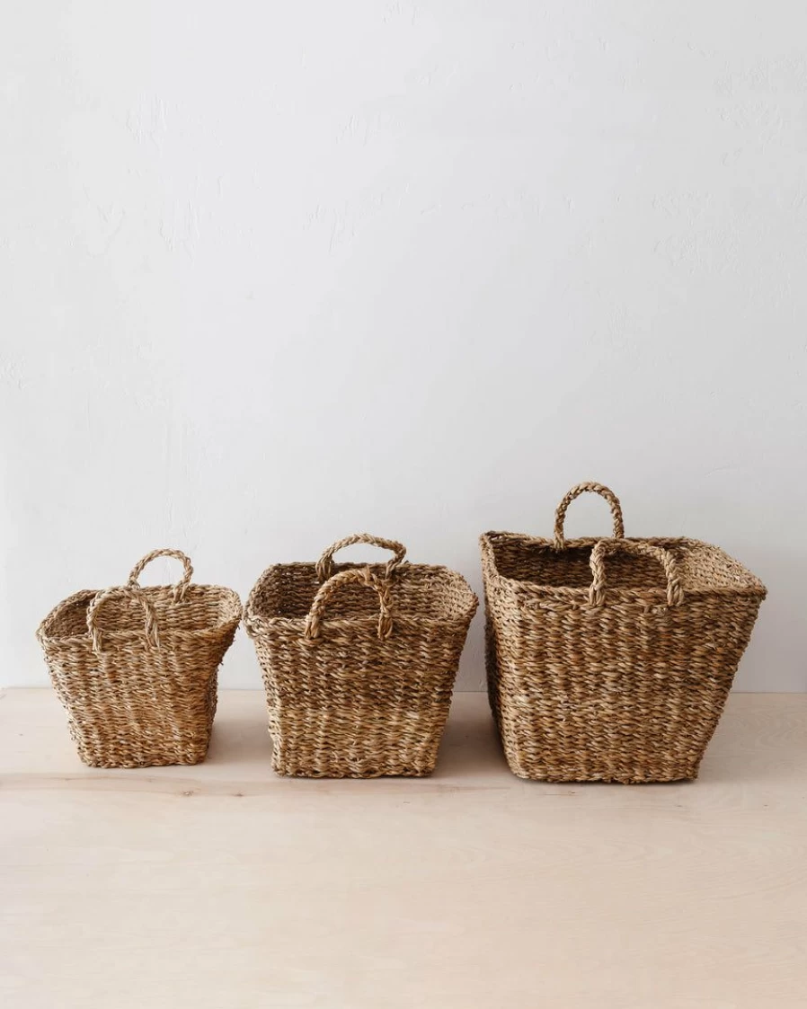 "47th & Main Set of 3 Seagrass Storage Baskets – Natural Woven Decor"