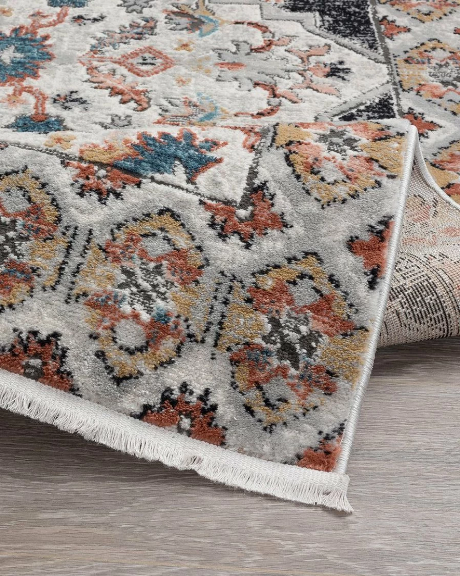"Lone Fox Ryder Turkish Rug – Handmade Vintage Bohemian Style Area Rug for Living Room"