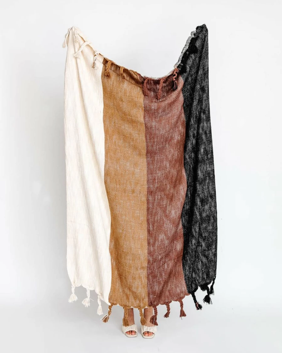Marni Striped Throw Blanket - Soft Creative Co Op Design for Cozy Home Decor