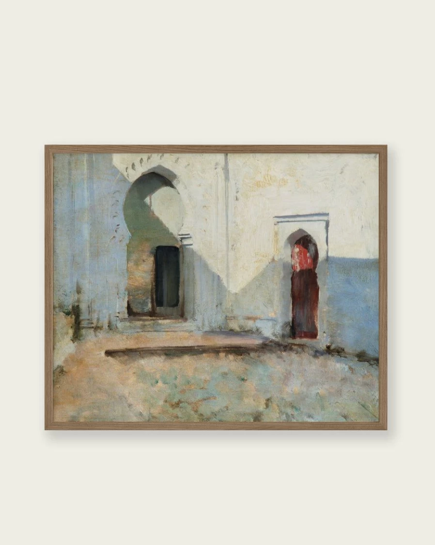 "Courtyard In Morocco" Art Print - Premium Wall Decor for Home & Office