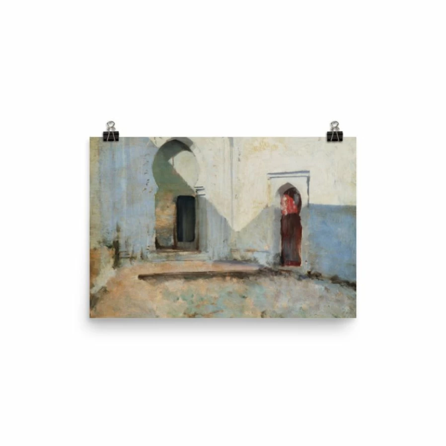 "Courtyard In Morocco" Art Print - Premium Wall Decor for Home & Office