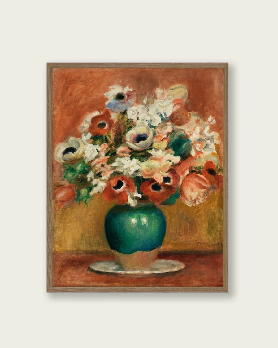 "Lone Fox Floral Art Print – Elegant Botanical Wall Decor by *"