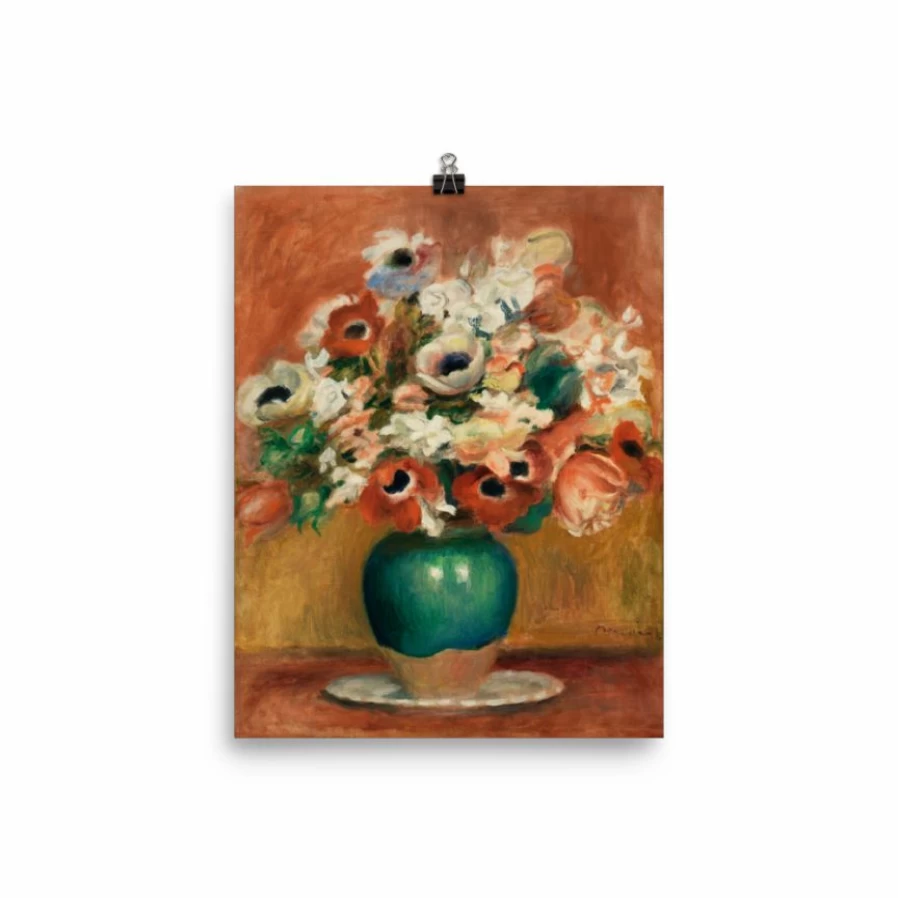 "Lone Fox Floral Art Print – Elegant Botanical Wall Decor by *"