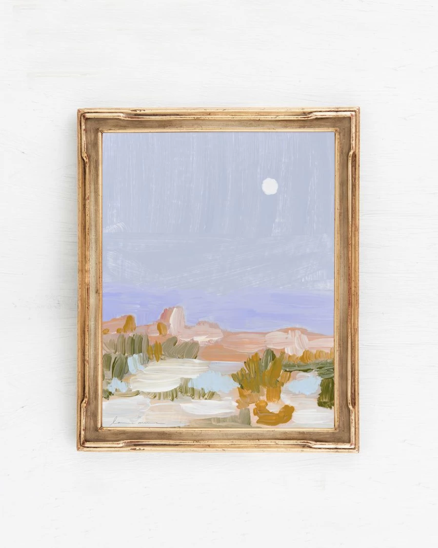 "Laurie Anne Art 'Jt Moon' Canvas Wall Art Print - Modern Abstract Home Decor"