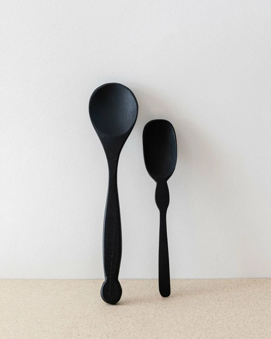 "Acacia Wood Serving Spoons Set – Elegant & Durable Kitchen Utensils for Dining"