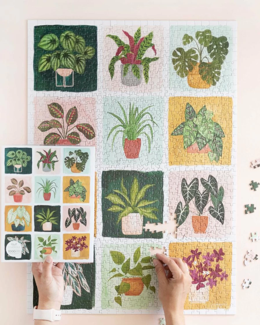 "Premium 1000-Piece Canoe Best Sellers Houseplants Jigsaw Puzzle for Adults"