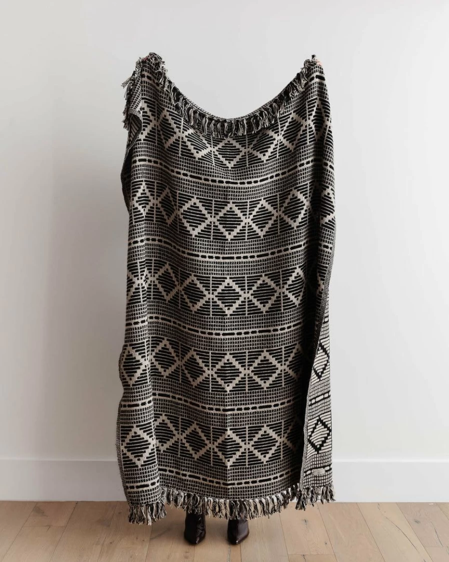 Eco-Friendly Reversible Cotton Throw - Sustainable Home Decor for Cozy Living Spaces