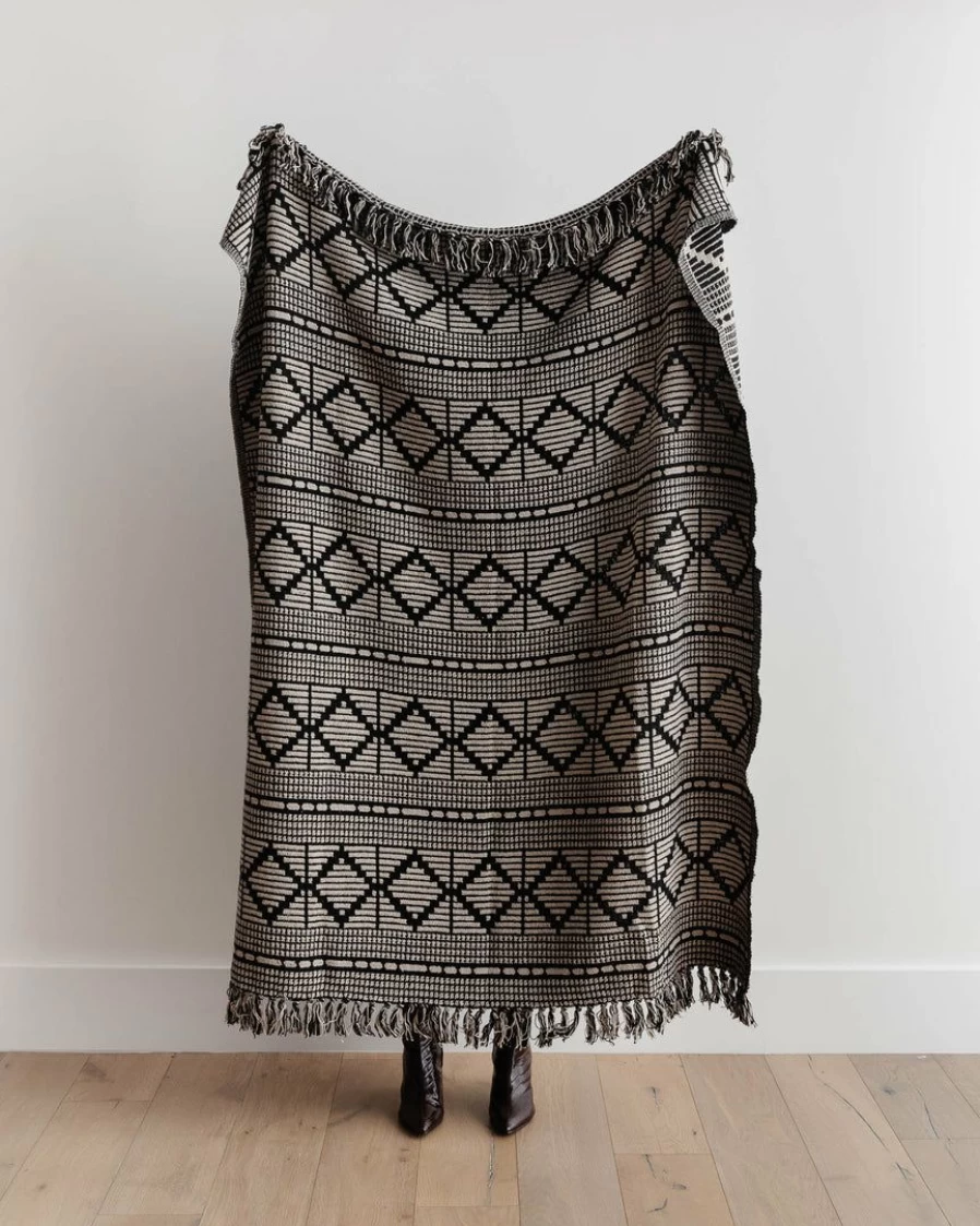 Eco-Friendly Reversible Cotton Throw - Sustainable Home Decor for Cozy Living Spaces