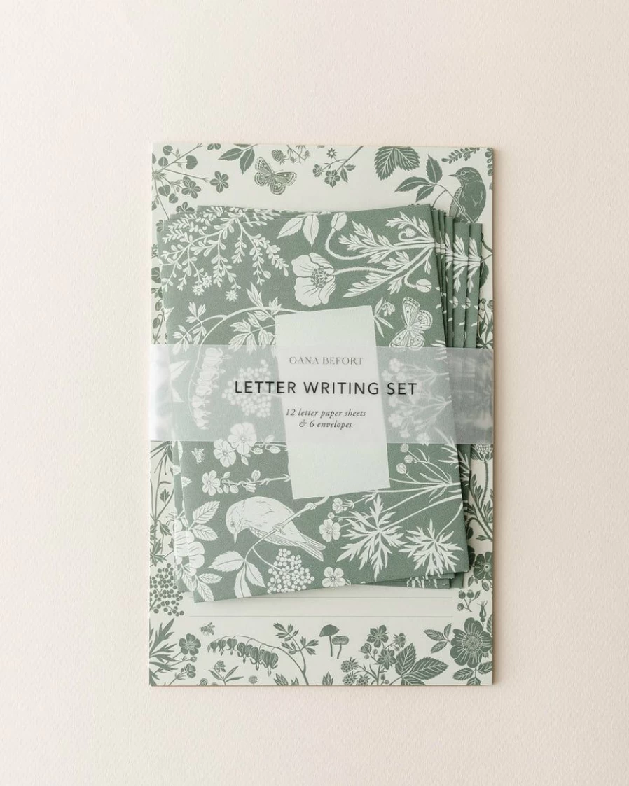 Elegant Meadow Floral Letter Writing Set by Oana Befort for Handwritten Notes