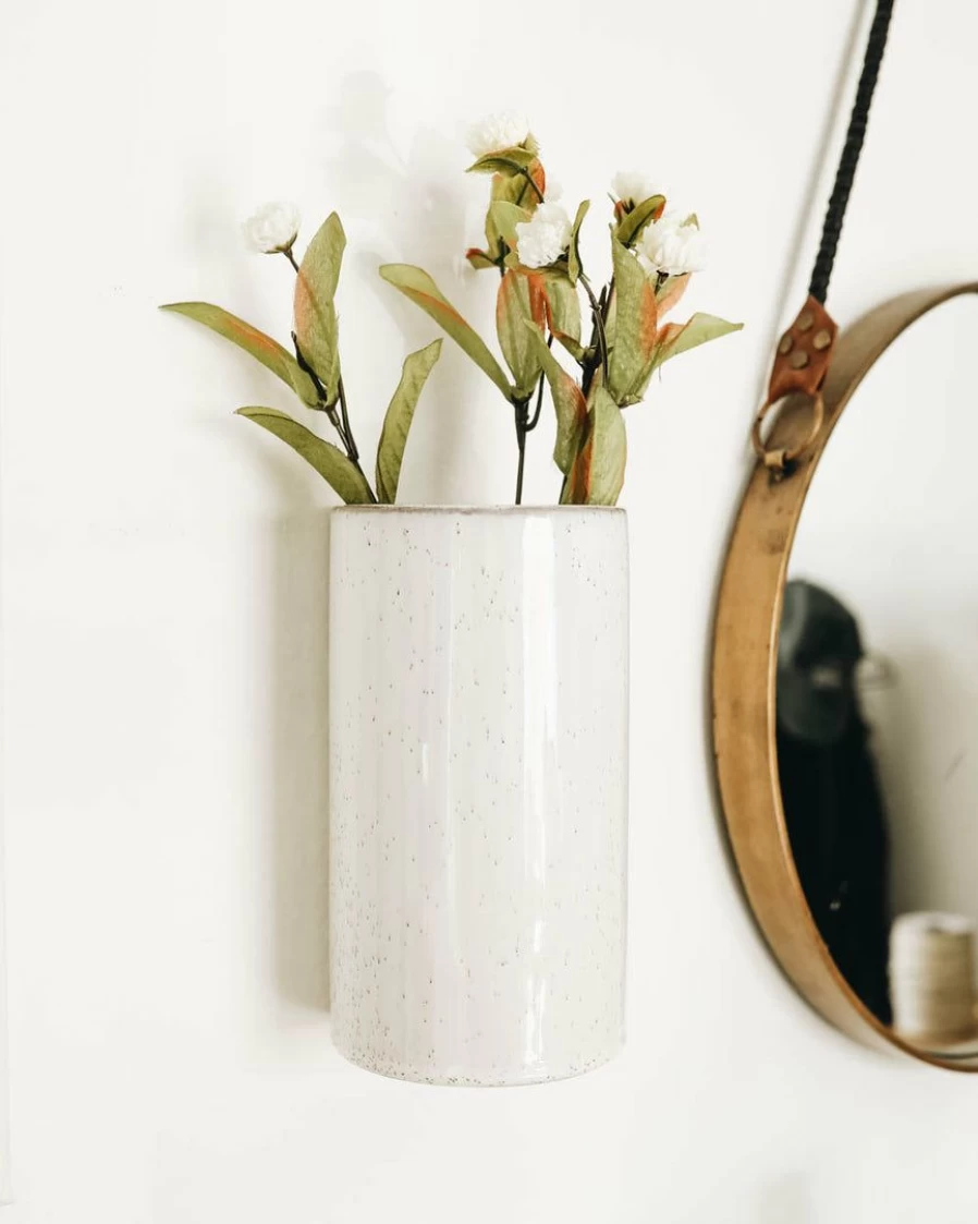Modern Ceramic Wall Planter – Handcrafted Hanging Pot for Indoor Plants, Boho Home Decor