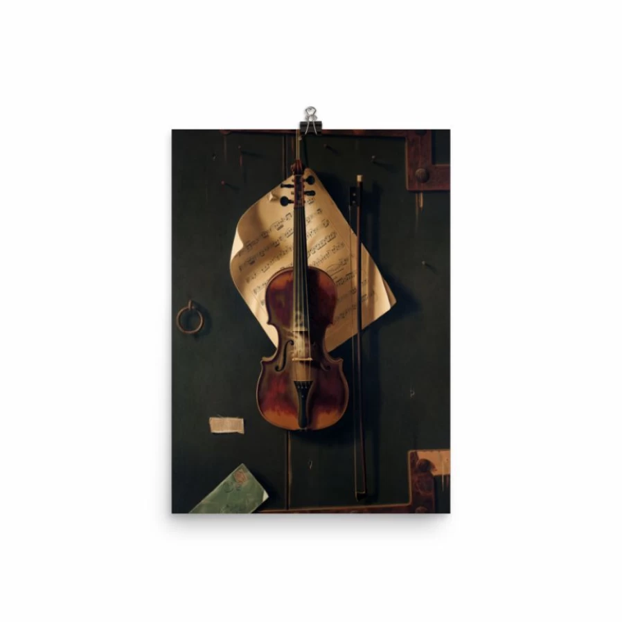 "Still Life With Violin Art Print - Premium Wall Decor for Music Lovers"
