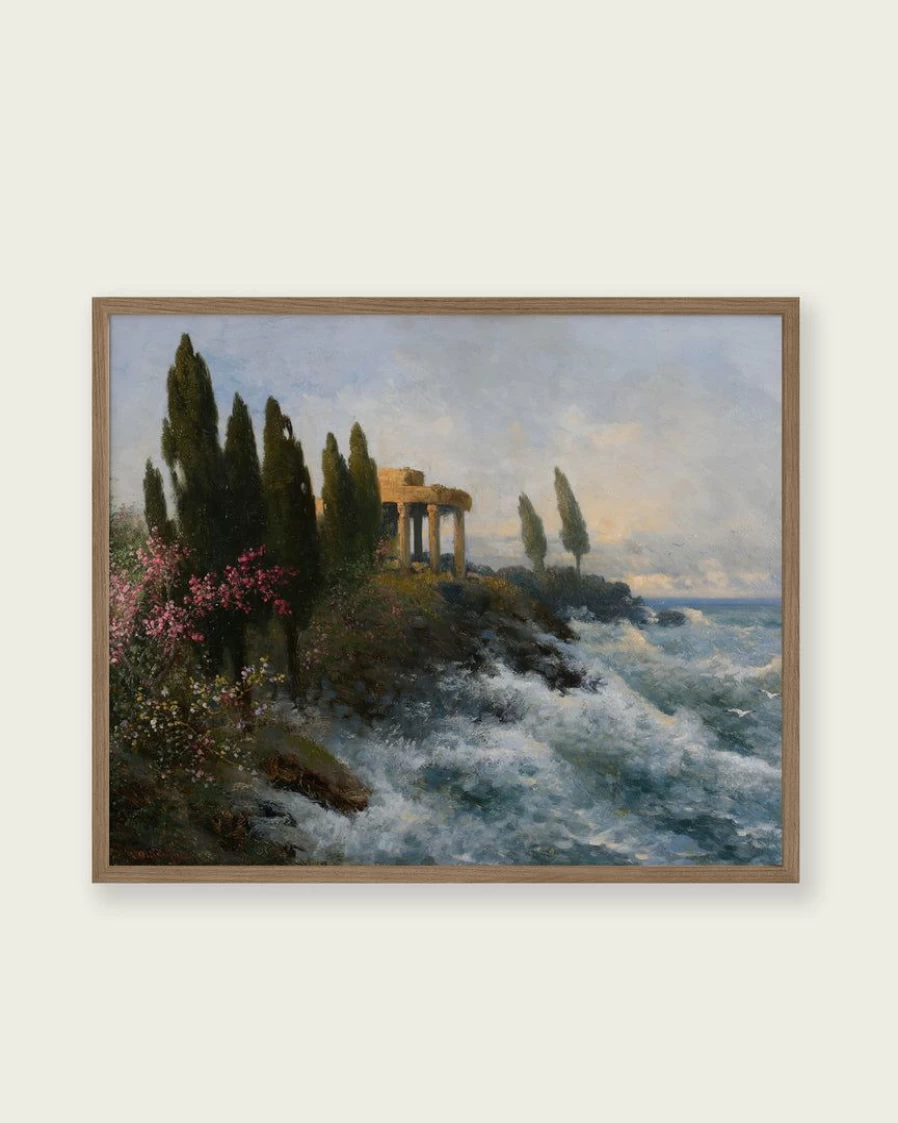 "Mediterrane Art Print by Lone Fox – Coastal Landscape Wall Decor"