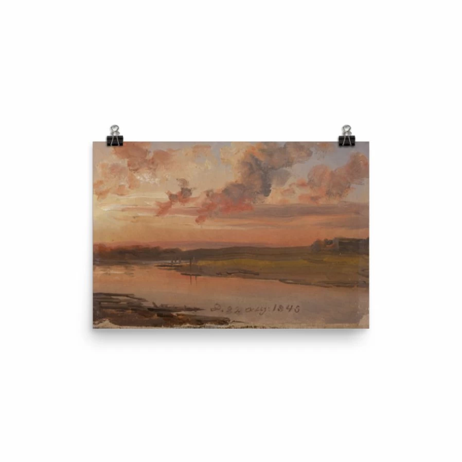 "Lone Fox 'The Elbe In The Evening' Art Print – Premium Wall Art Decor Best Seller"