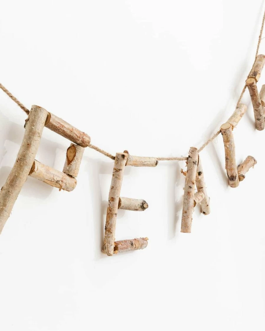 "Peace Handmade Birch Wood Wall Banner – Rustic Home Decor Sign"