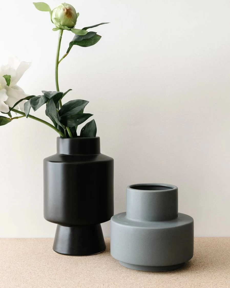 Lone Fox Handcrafted Ceramic Totem Vases - Unique Boho Home Decor