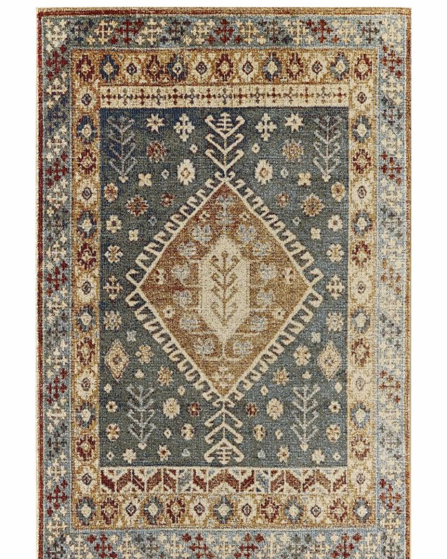 Southwestern Style Lone Fox Mesa Rug - Handmade Bohemian Tribal Design Area Rug for Living Room Bedroom