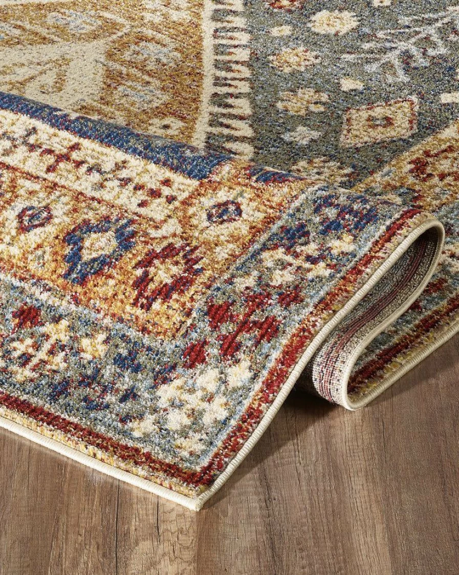Southwestern Style Lone Fox Mesa Rug - Handmade Bohemian Tribal Design Area Rug for Living Room Bedroom
