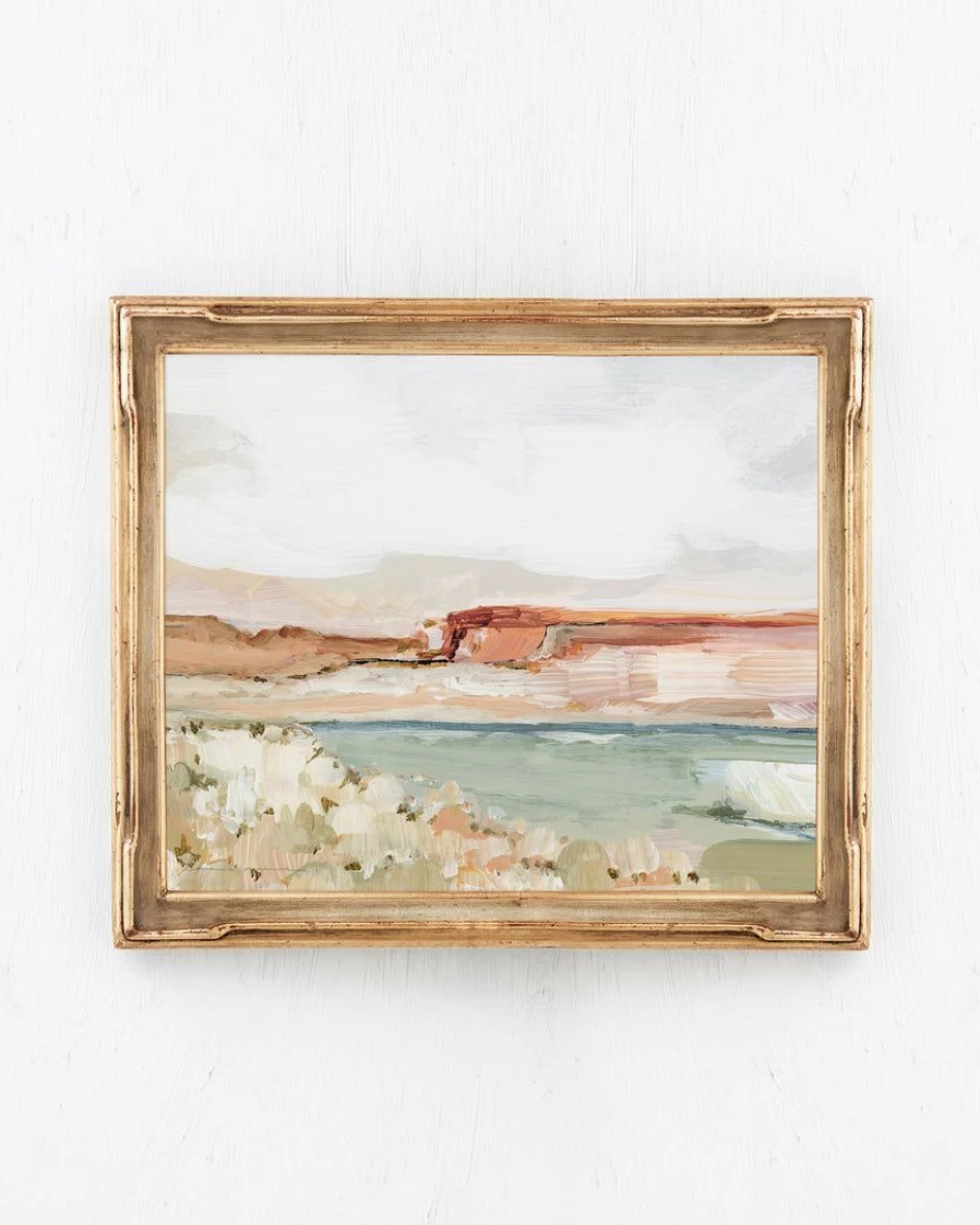 "Vermillion Cliffs Landscape Canvas Art Print - Lone Fox Desert Scenery Wall Decor"