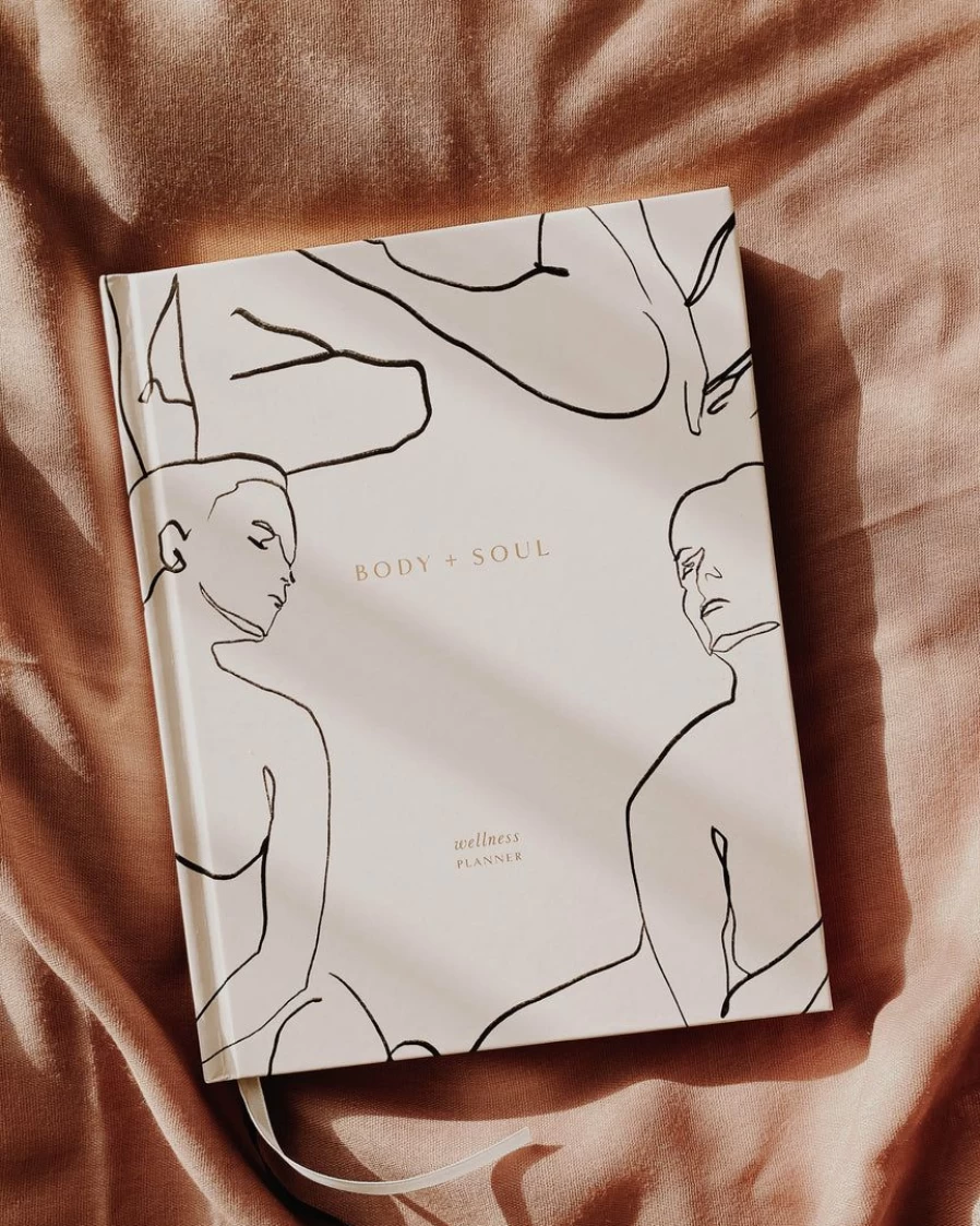 "Blush & Gold Wellness Planner for Mind & Body – Daily Organizer & Self-Care Journal"