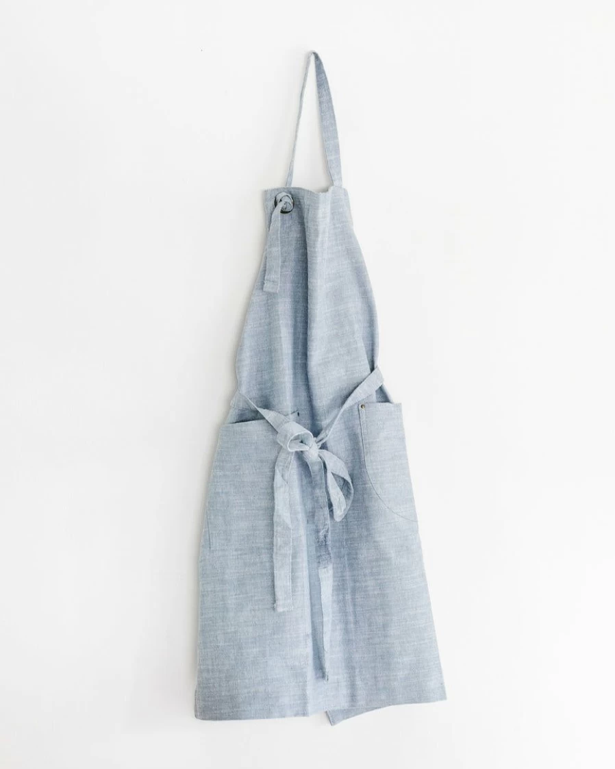 "Lone Fox Fleur Slub Apron - Stylish and Durable Kitchen Apron for Cooking and Baking"