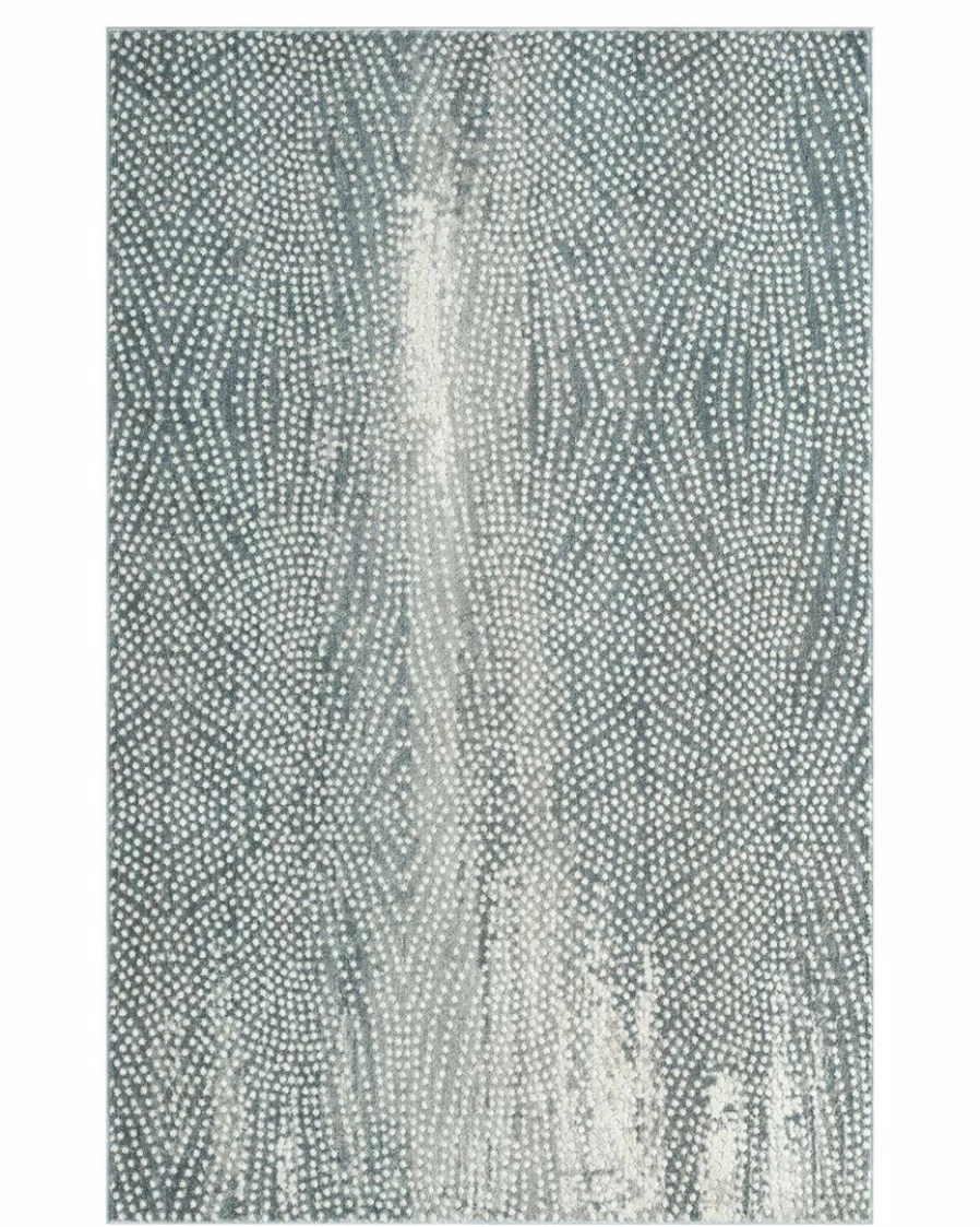 "Stylish Black and White Dotted Area Rug - Modern Abstract Dot Design Non-Slip Floor Carpet for Living Room Bedroom"