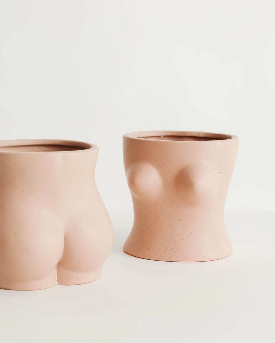 "Just Peachy Ceramic Planters - Chinese Handmade Decorative Flower Pots for Indoor Plants"