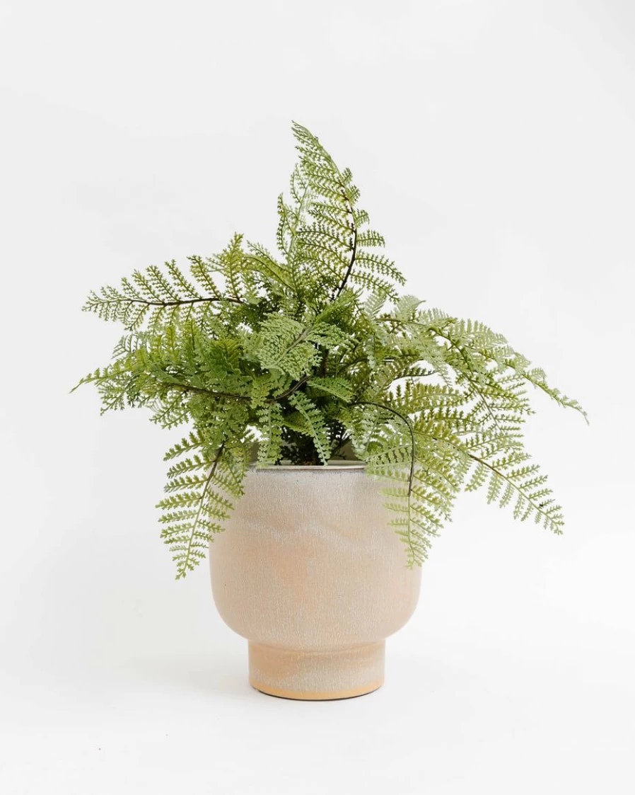 Creative Co Op Gaskille Reactive Glaze Ceramic Planter - Handcrafted Decorative Flower Pot