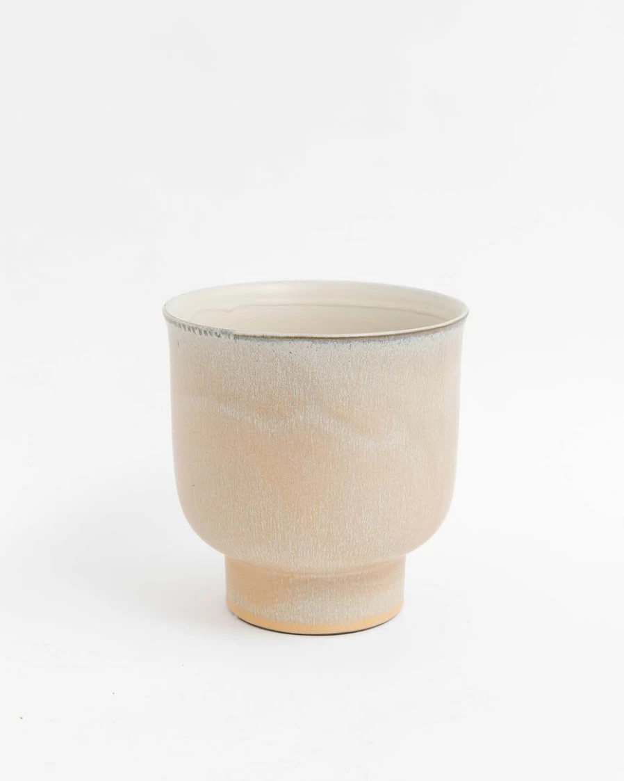 Creative Co Op Gaskille Reactive Glaze Ceramic Planter - Handcrafted Decorative Flower Pot