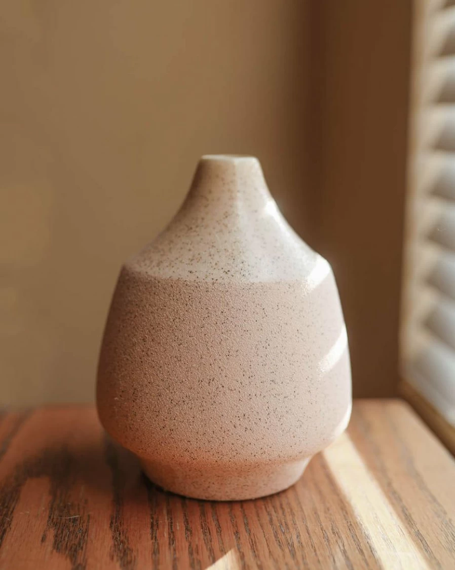 Lone Fox Mercury Glass Blush Pink Vase - Decorative Home Decor
