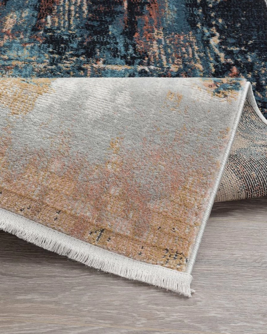 "Lone Fox Handmade Turkish Jasper Rug – Vintage Bohemian Distressed Carpet"