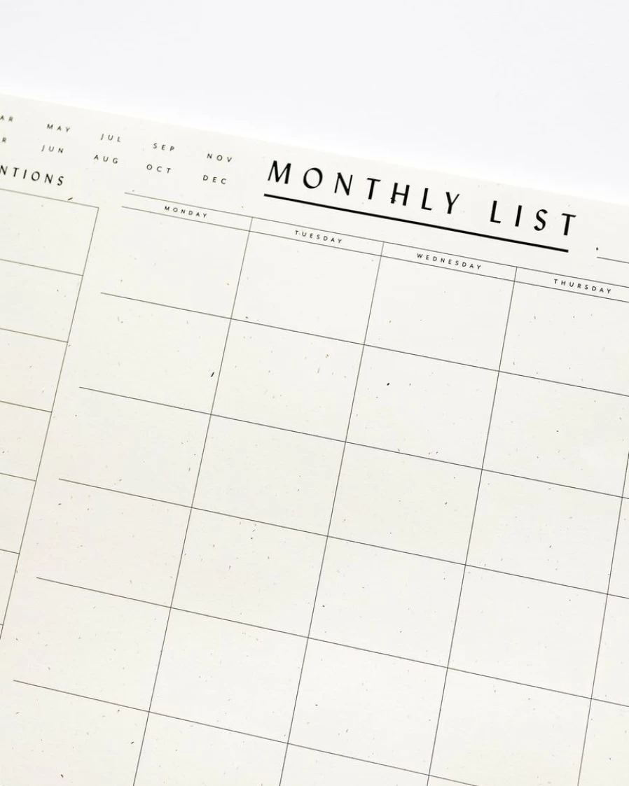"Lone Fox Monthly Planner & List Pad – Stylish Productivity Organizer"