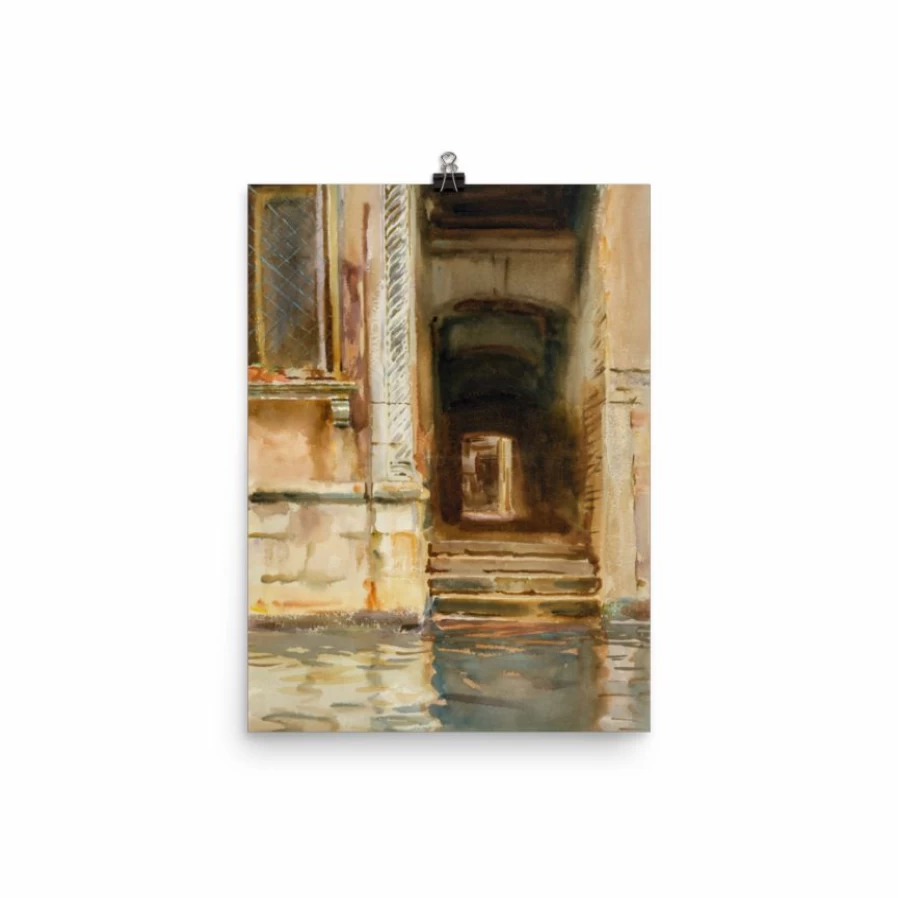 "Venetian Passageway Art Print - Premium Wall Decor for Home & Office"