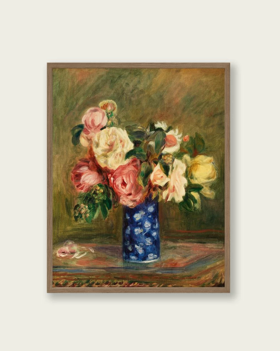 "Lone Fox 'Bouquet Of Roses' Floral Art Print - Elegant Botanical Wall Decor"