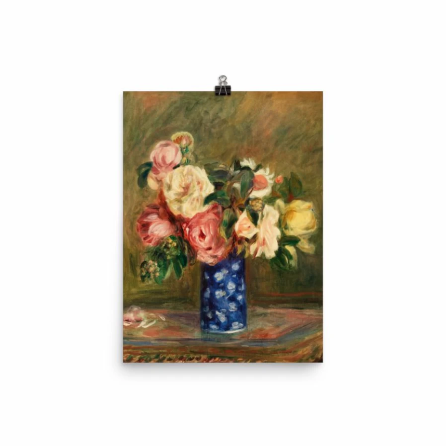 "Lone Fox 'Bouquet Of Roses' Floral Art Print - Elegant Botanical Wall Decor"