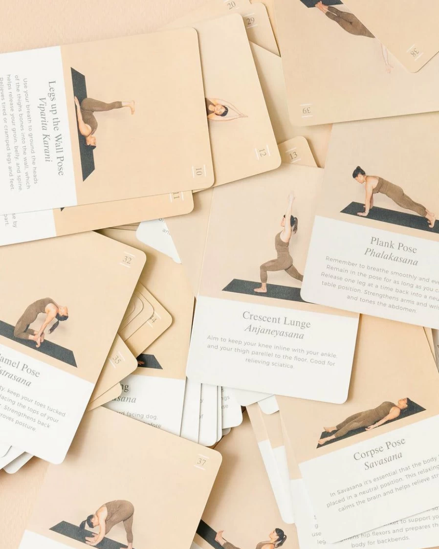 "Luckies Of London Yoga Pose Card Deck – 50 Illustrated Cards for Mindfulness & Fitness"