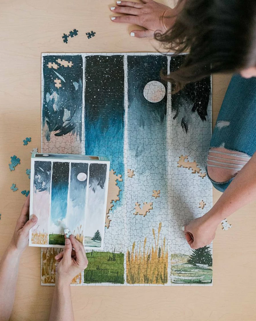 "1Canoe2 Starry Seasons 1000-Piece Jigsaw Puzzle – Best Selling Adult Puzzle for Relaxation & Home Decor"