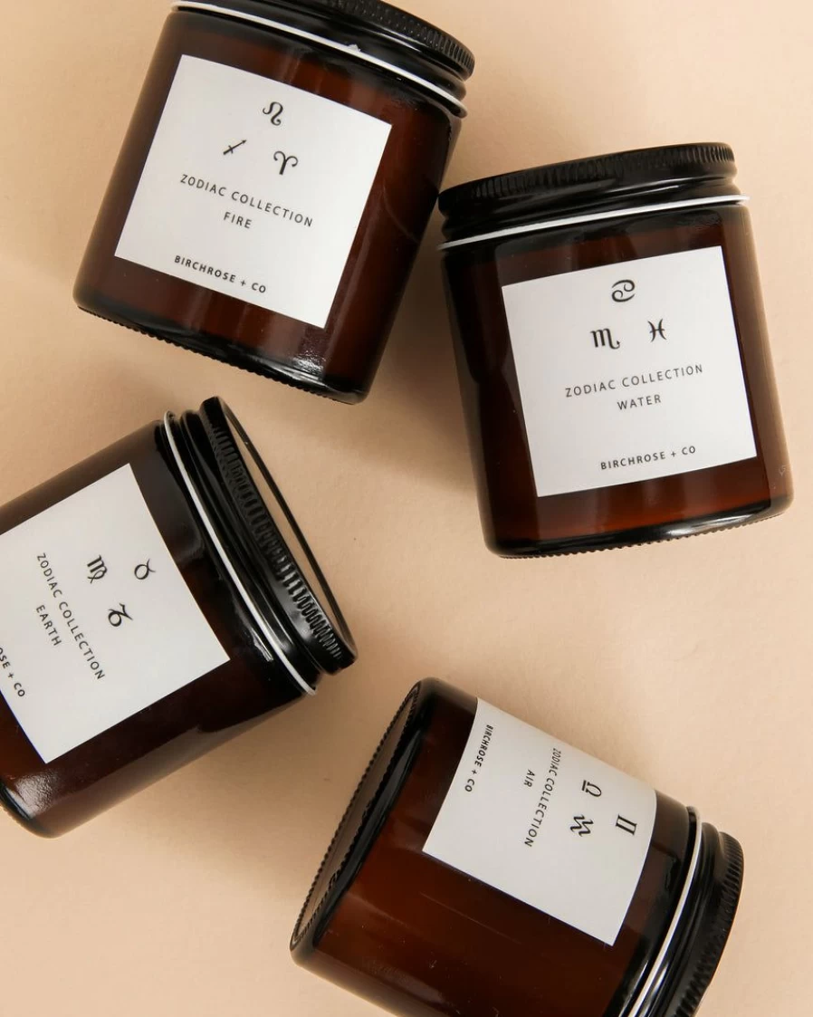Lone Fox Zodiac Sign Scented Candle - New Astrology Collection for Home Fragrance