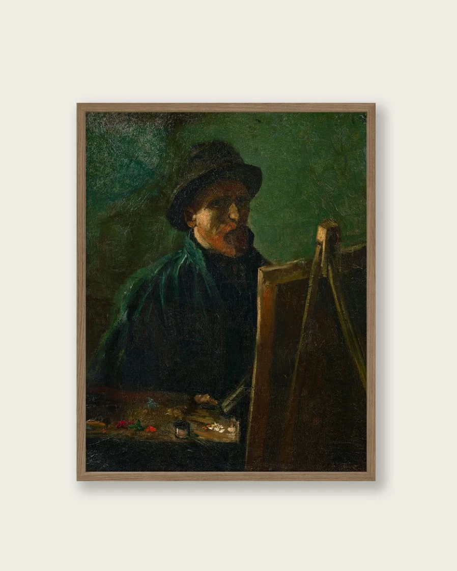 "Vincent van Gogh 'Self-Portrait With Dark Felt Hat' Art Print - High Quality Famous Painting Reproduction"