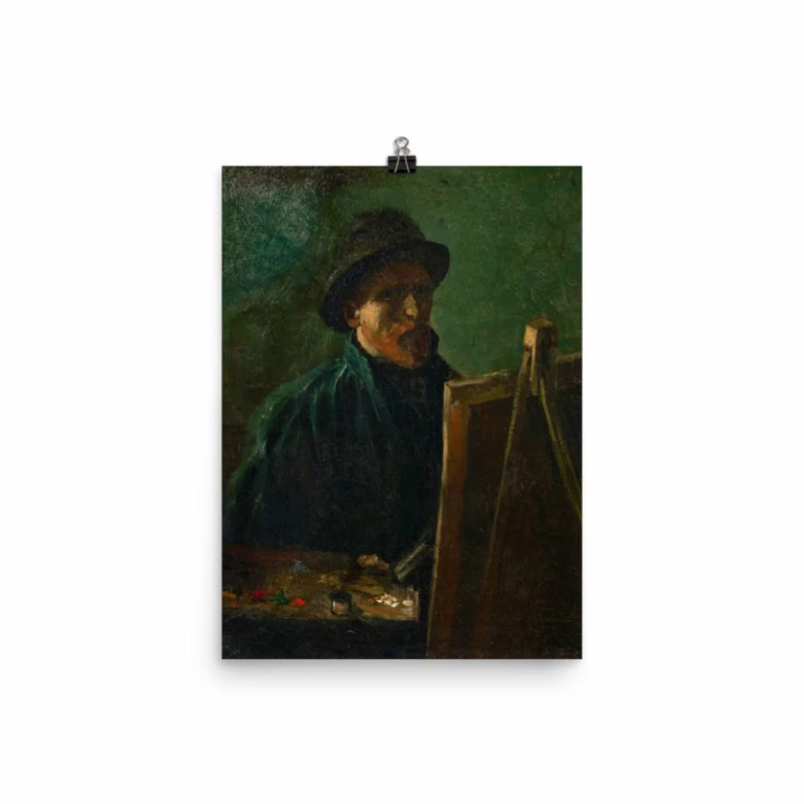 "Vincent van Gogh 'Self-Portrait With Dark Felt Hat' Art Print - High Quality Famous Painting Reproduction"