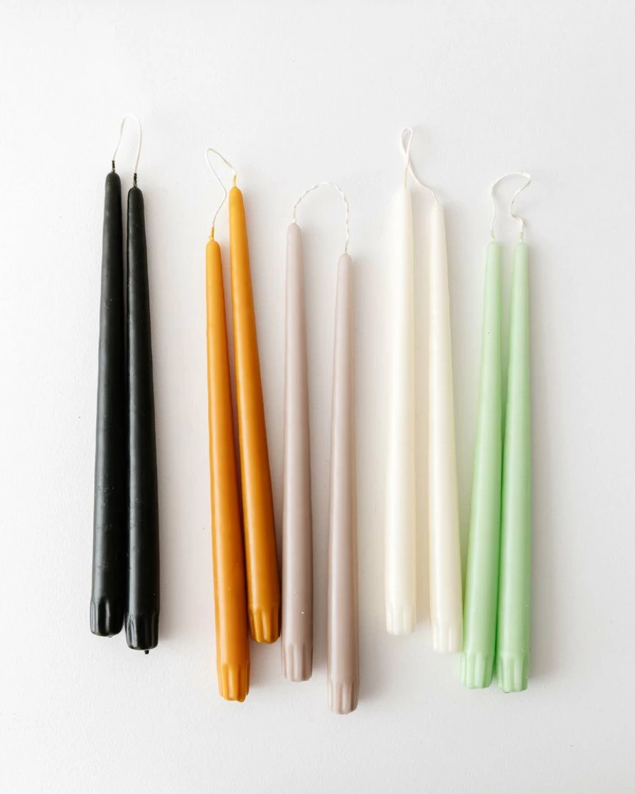 Premium Dripless Taper Candles - Set of 2 Elegant Long-Lasting Drip-Free Candles for Dining & Decor