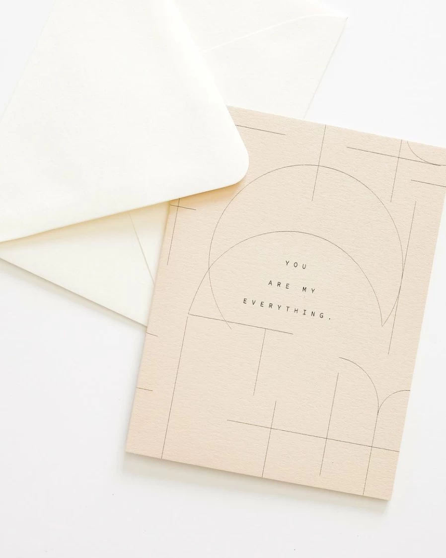 "You Are My Everything Greeting Card - Heartfelt Lone Fox Design"