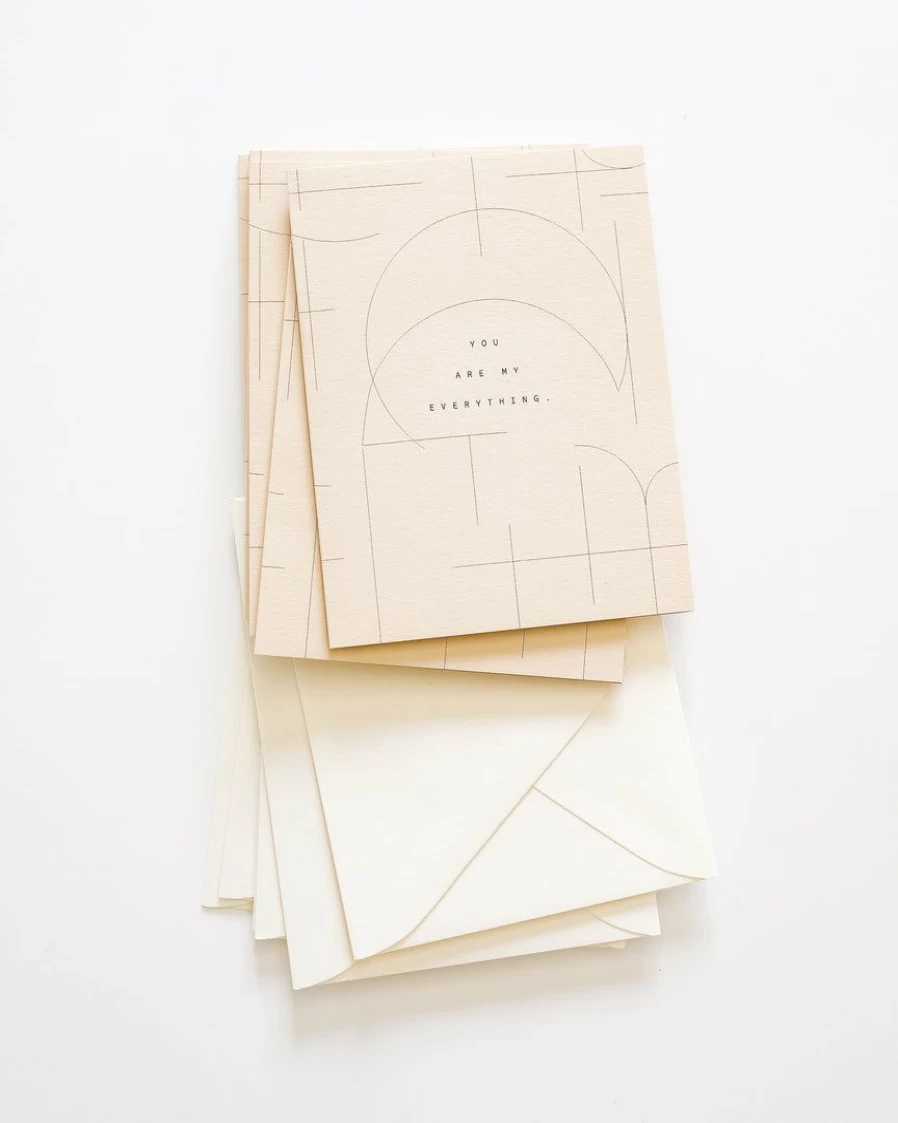 "You Are My Everything Greeting Card - Heartfelt Lone Fox Design"