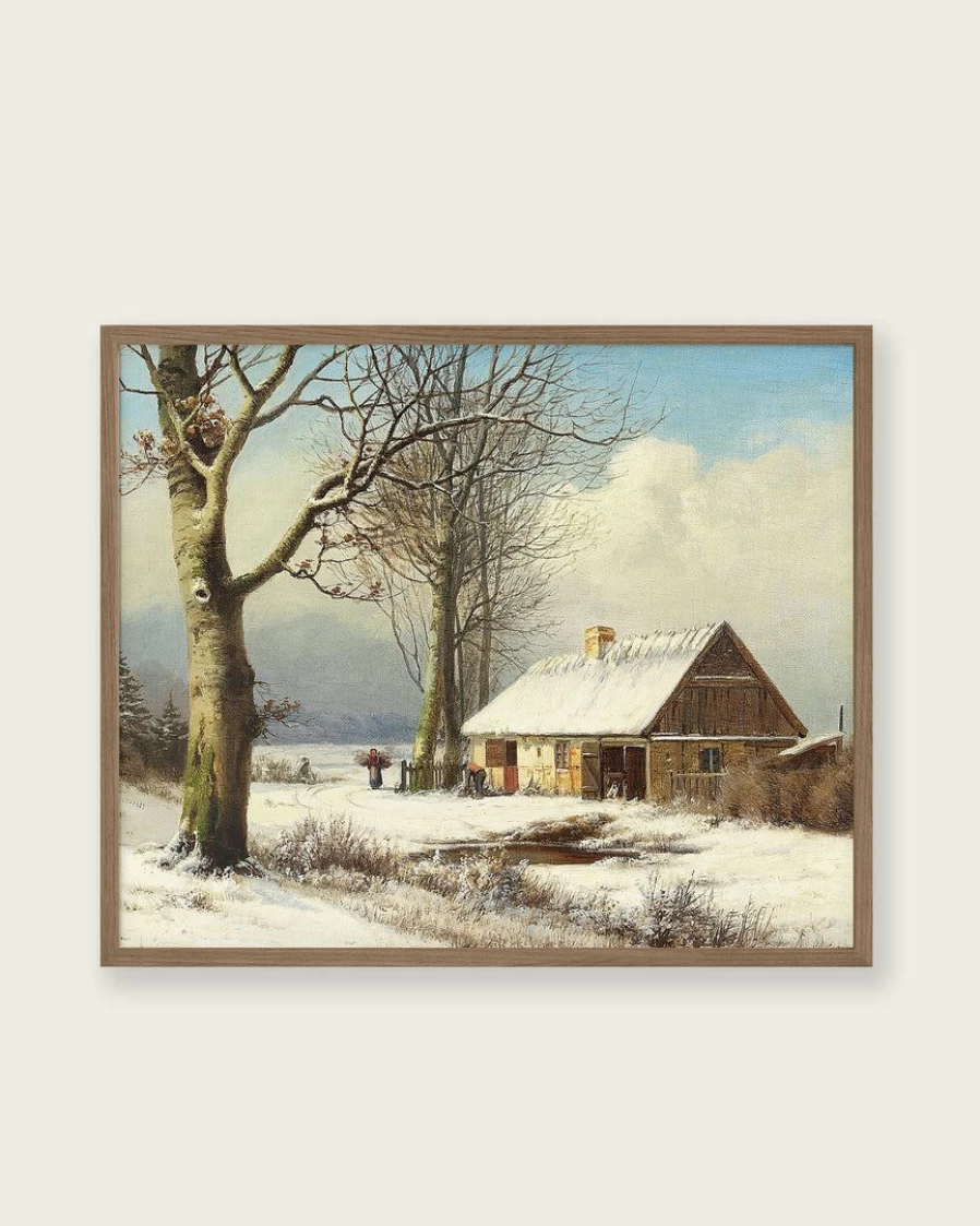 "Lone Fox 'Snowy Morning' Winter Landscape Art Print - Premium Wall Decor"