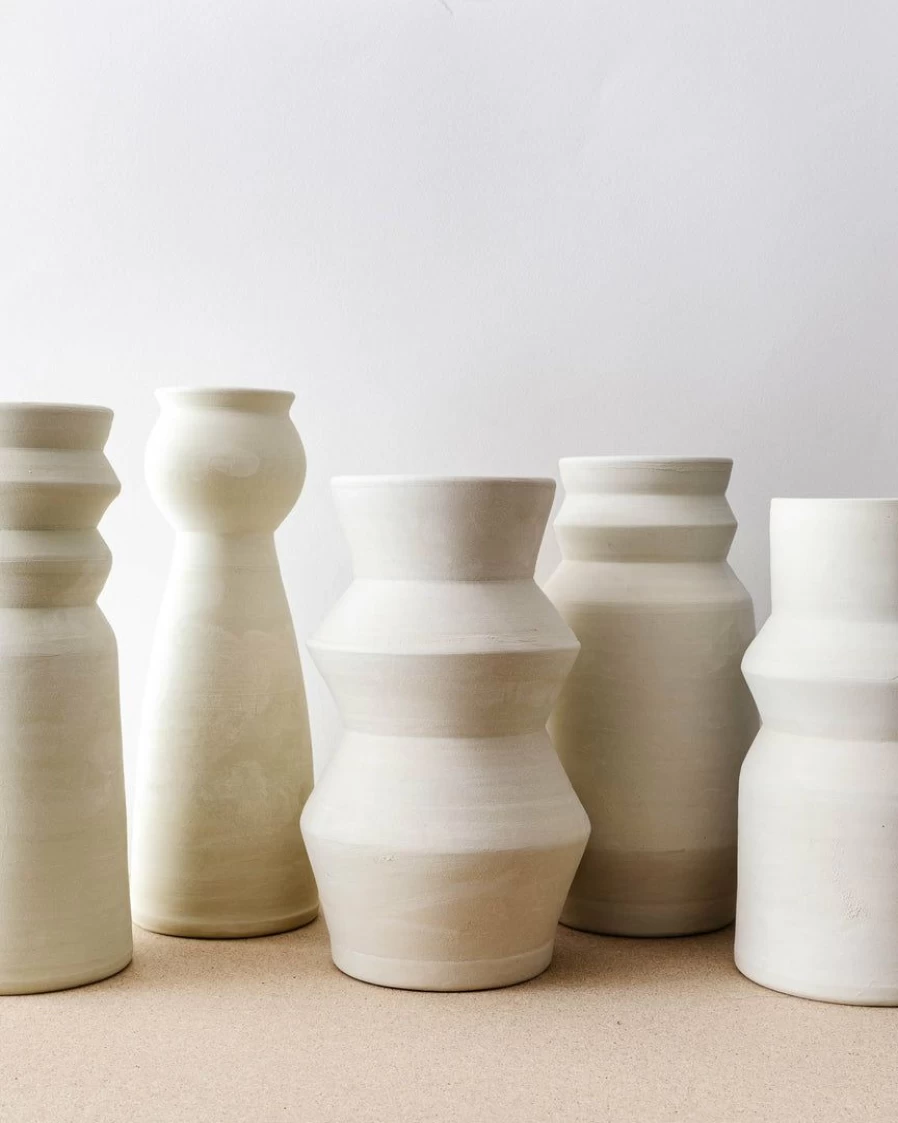 Handmade Thrown Ceramic Vase - Artisanal Pottery No. 4 by Alfareria La Nava