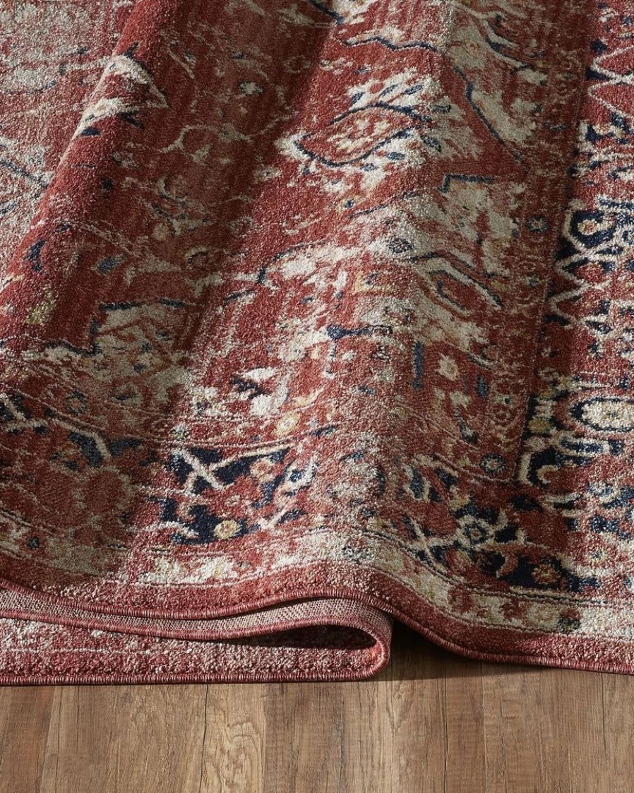 "Vintage Turkish Rug Handmade Wool Carpet Bohemian Decor Medallion Design"