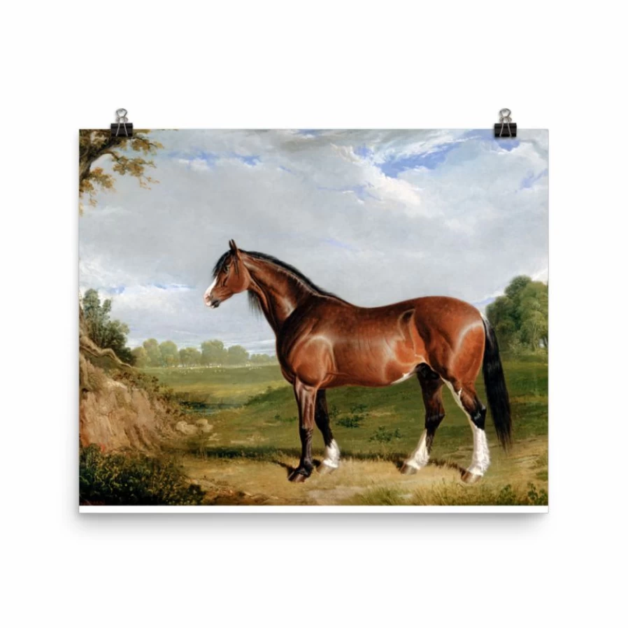 "Lone Fox 'A Clydesdale Stallion' Original Art Painting - Equine Wall Art - Handmade Horse Decor"